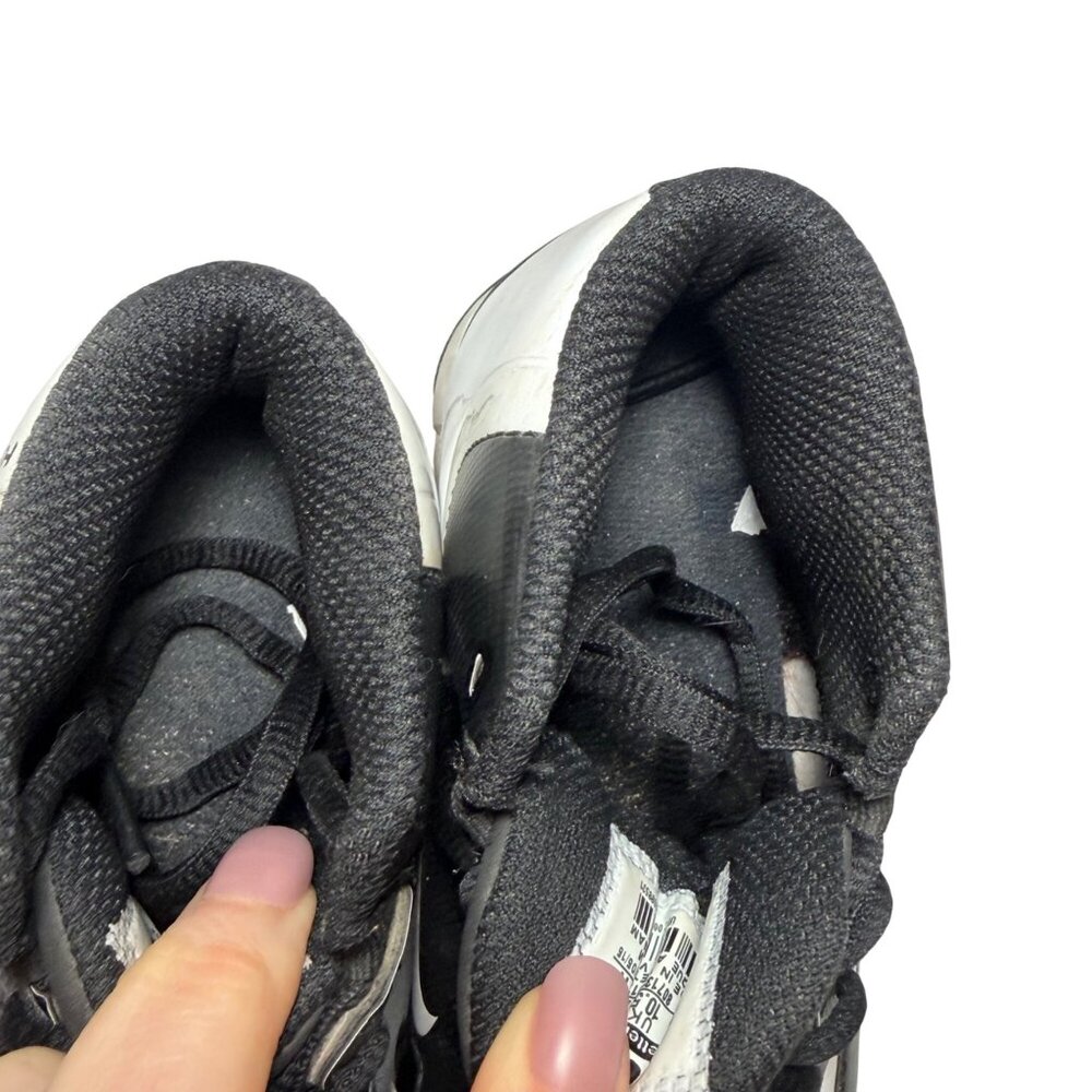 Nike Huarache 11C Youth Baseball Cleats Black White Lightweight Molded Rubber Sp - Picture 8 of 9